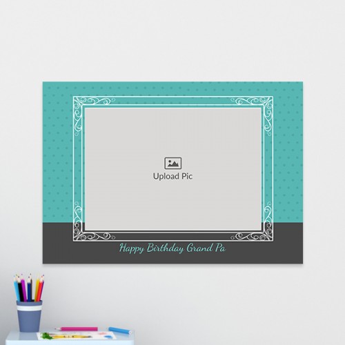 Happy Birthday Grand Pa Design: Landscape Acrylic Photo Frame with Image Printing – PrintShoppy Photo Frames
