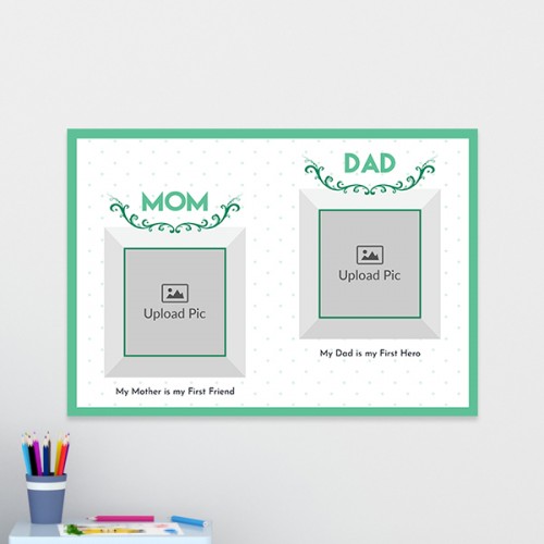 Mom and Dad Best Wishes Design: Landscape Acrylic Photo Frame with Image Printing – PrintShoppy Photo Frames