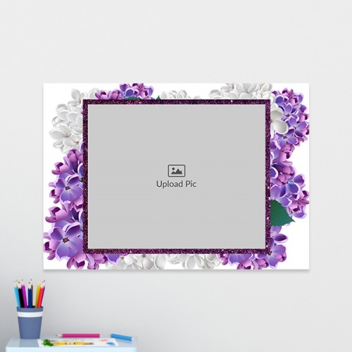 Lavender Floral Design: Landscape Acrylic Photo Frame with Image Printing – PrintShoppy Photo Frames