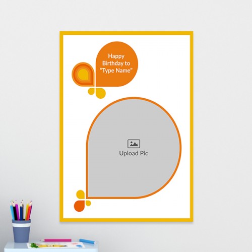 Orange Colour Abstracts Design: Portrait Acrylic Photo Frame with Image Printing – PrintShoppy Photo Frames