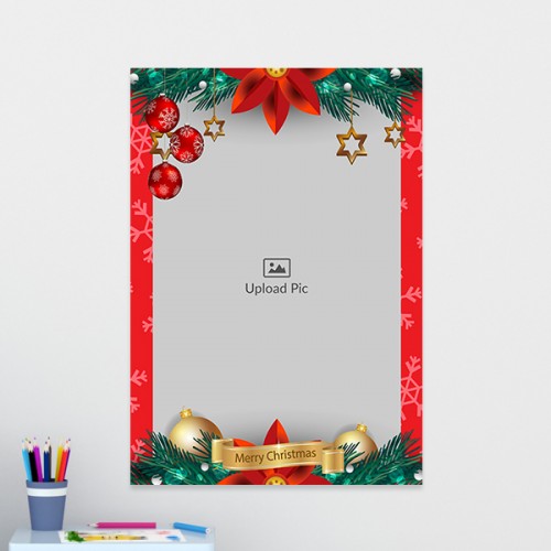 Merry Christmas Design: Portrait Acrylic Photo Frame with Image Printing – PrintShoppy Photo Frames