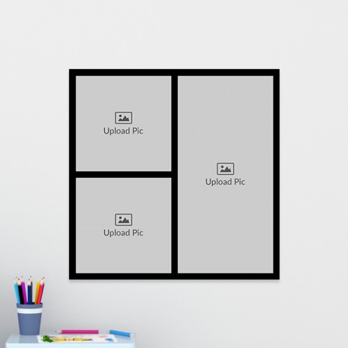 3 Pics Upload with Border: Square Acrylic Photo Frame with Image Printing – PrintShoppy Photo Frames