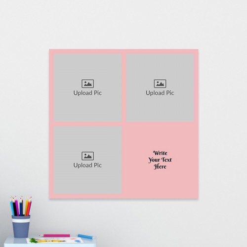 Baby Pink 5 Pics with Text Design: Square Acrylic Photo Frame with Image Printing – PrintShoppy Photo Frames