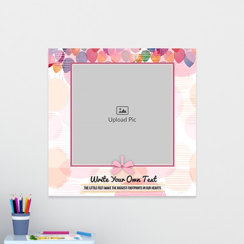 Abstract Balloons with Ribbon Frame Design: Square Acrylic Photo Frame with Image Printing – PrintShoppy Photo Frames