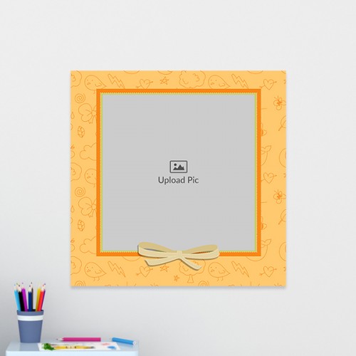 Orange Frame with A Ribbon Design: Square Acrylic Photo Frame with Image Printing – PrintShoppy Photo Frames
