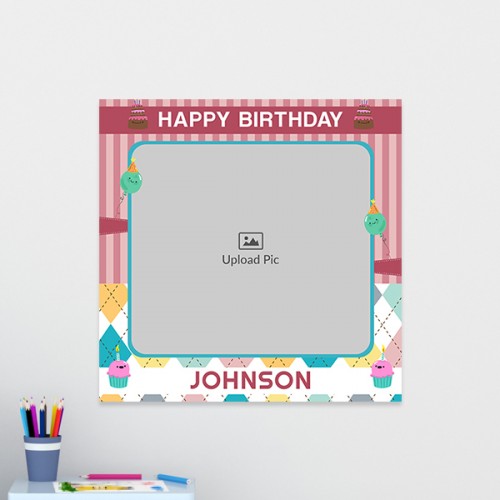 Birthday Cake Design: Square Acrylic Photo Frame with Image Printing – PrintShoppy Photo Frames