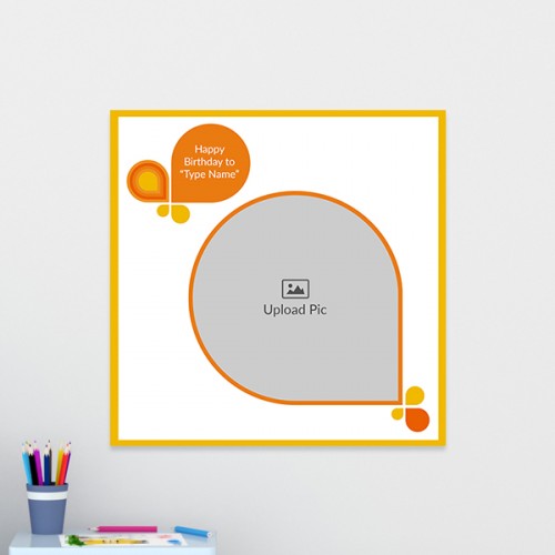 Orange Colour Abstracts Design: Square Acrylic Photo Frame with Image Printing – PrintShoppy Photo Frames