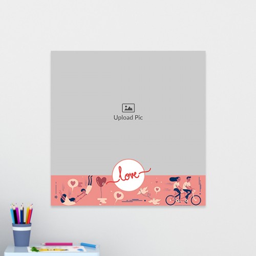 Love Cycle Design: Square Acrylic Photo Frame with Image Printing – PrintShoppy Photo Frames