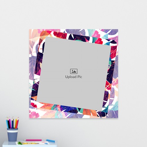 Floral Abstract Design: Square Acrylic Photo Frame with Image Printing – PrintShoppy Photo Frames