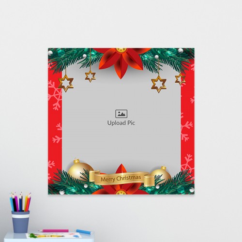 Merry Christmas Design: Square Acrylic Photo Frame with Image Printing – PrintShoppy Photo Frames