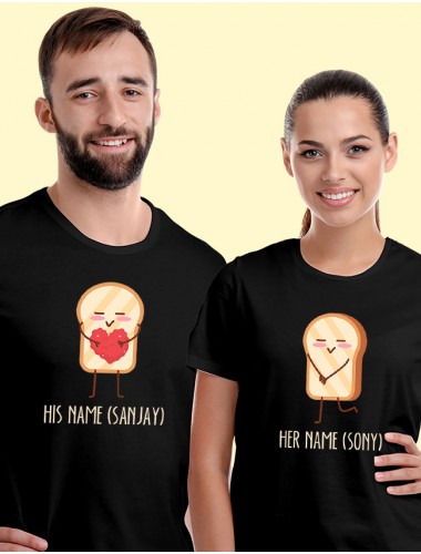 Valentines Day Proposing Love Couples T Shirt Black Color