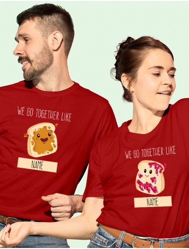 We Go Together Like Couples T Shirt Red Color