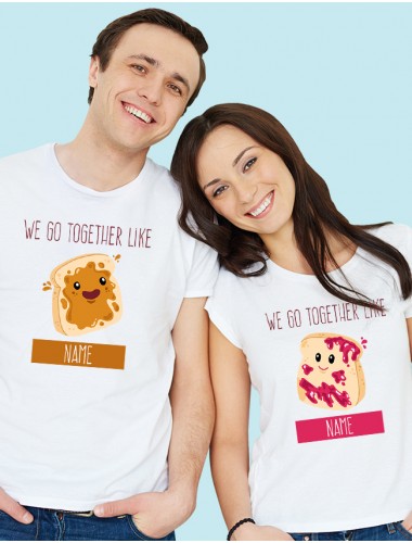 We Go Together Like Couples T Shirt White Color