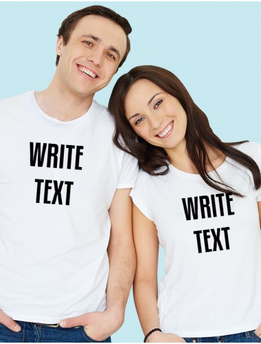 Your Name On White Color Personalized Couple T-Shirt