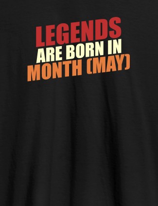 Legends Are Born In November Printed Mens T Shirt Black Color