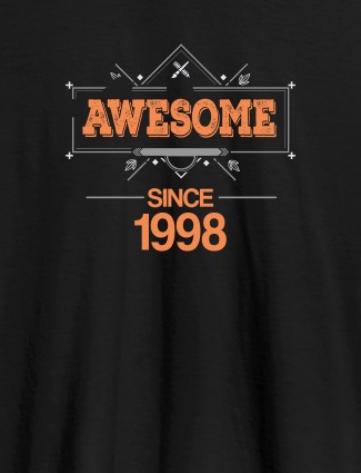 Awesome Since Personalized Mens T Shirt Black Color