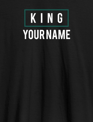 King Name Personalized Mens T Shirt Black Color