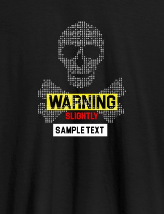 Danger Zone Warning Personalised Printed Mens T Shirt Black Color