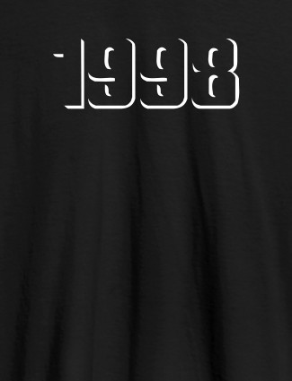 Birth Year Personalised Printed Mens T Shirt Black Color