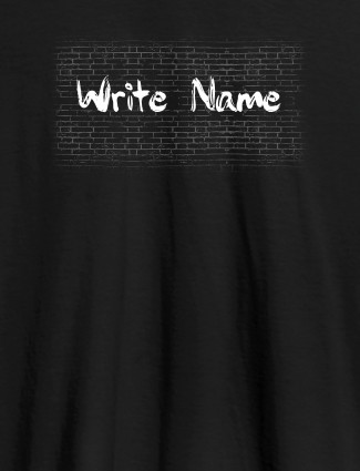 Graffiti Brick Wall T Shirt With Name Mens Wear Black Color