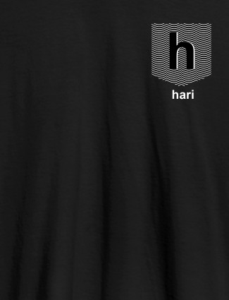 Personalised Mens T Shirt With Name Right Corner Black Color