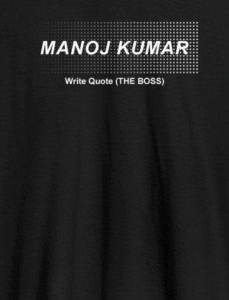 Personalised Unique Mens T Shirt With Name Black Color