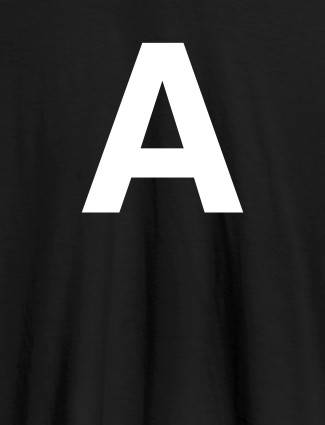 Single Letter On Black Color Customized Men Tees