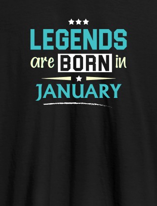 Kings Are Born In Month Personalised Printed Mens T Shirt Black Color