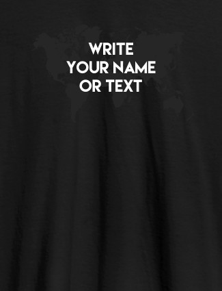 Write Your Name On Black Color Customized Men Tees