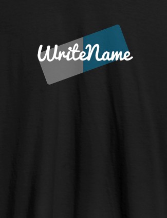 Write Name On Black Color T-shirts For Men with Name, Text and Photo