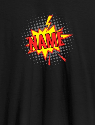 Thunder Theme On Black Color Men T Shirts with Name, Text, and Photo