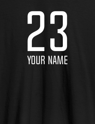 Number and Name On Black Color Personalized T-Shirt