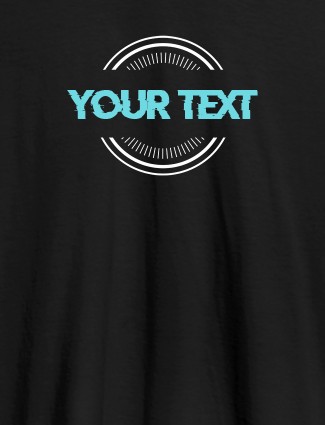 Stamp Theme with Your Name On Black Color Customized Men Tees