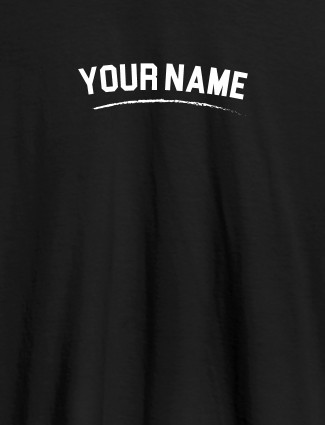 Signature Theme with Your Name On Black Color Customized Mens T-Shirt