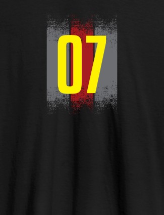 Your Favourite Number On Black Color Personalized Tshirt