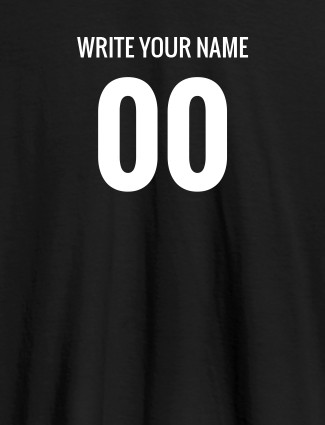 Name and Number On Black Color Customized Men Tees