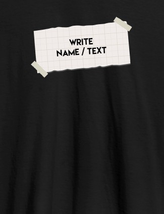 Paper Cutting with Name On Black Color T-shirts For Men with Name, Text and Photo