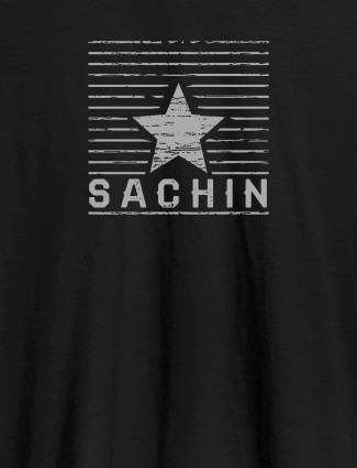 The Star with Your Name On Black Color Customized Tshirt for Men