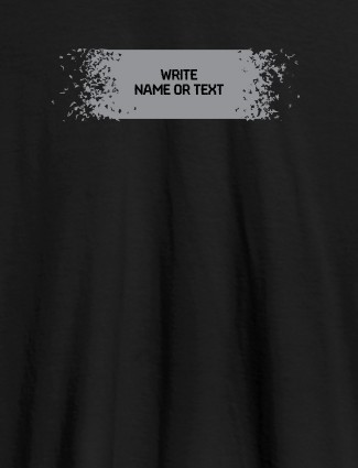 Sprinkle Design with Name On Black Color T-shirts For Men with Name, Text and Photo
