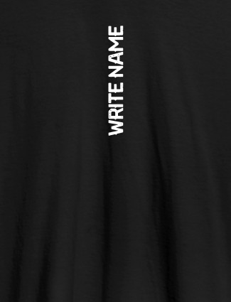 Vertical Name On Black Color Customized Men Tees