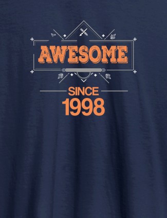 Awesome Since Personalized Mens T Shirt Navy Blue Color