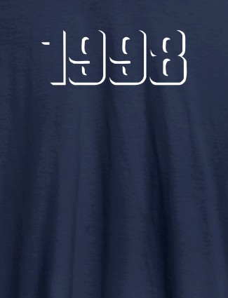 Birth Year Personalised Printed Mens T Shirt Navy Blue Color