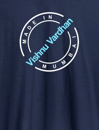 Funny Unique Personalised Mens Printed T Shirt Navy Blue Color