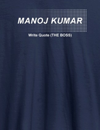 Personalised Unique Mens T Shirt With Name Navy Blue Color