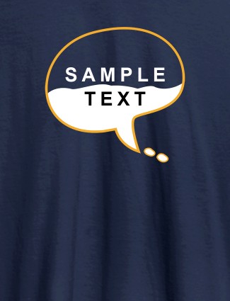 Personalised Unique Mens T Shirt Design With Name Navy Blue Color