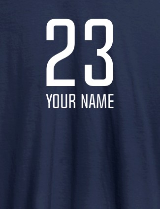 Number and Name On Navy Blue Color Personalized T-Shirt