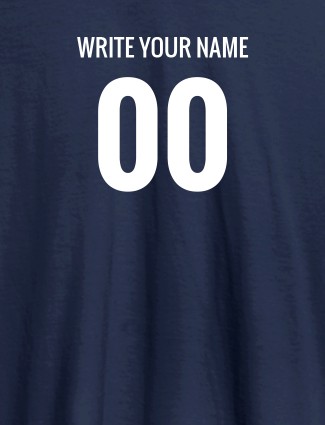 Name and Number On Navy Blue Color Customized Men Tees
