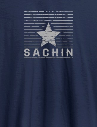 The Star with Your Name On Navy Blue Color Customized Tshirt for Men