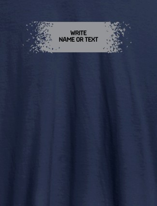 Sprinkle Design with Name On Navy Blue Color T-shirts For Men with Name, Text and Photo