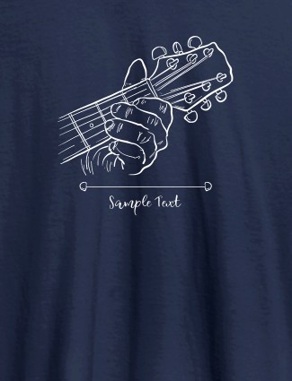 Unplugged Theme with Text On Navy Blue Color Men T Shirts with Name, Text, and Photo